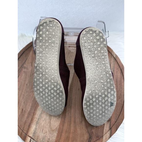 TOMS Shoes Womens Size 7 Burgundy Classic Alpargata Slip On Flats Canvas Comfort - Picture 14 of 14